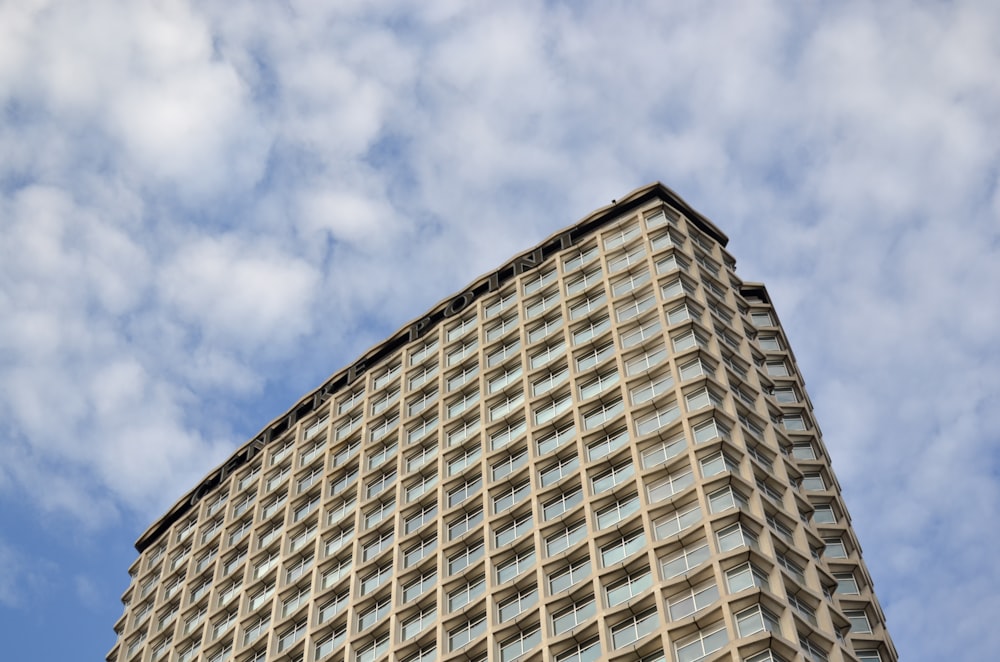 a very tall building with lots of windows