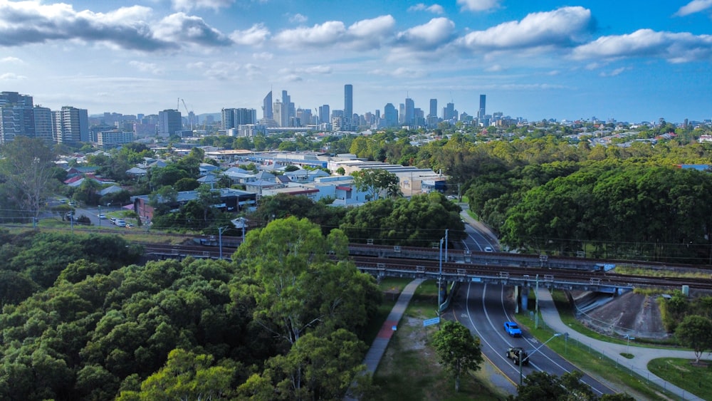 a view of a city from a high viewpoint