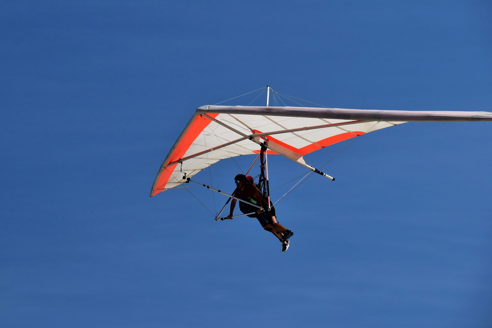 a person on a parachute in the air
