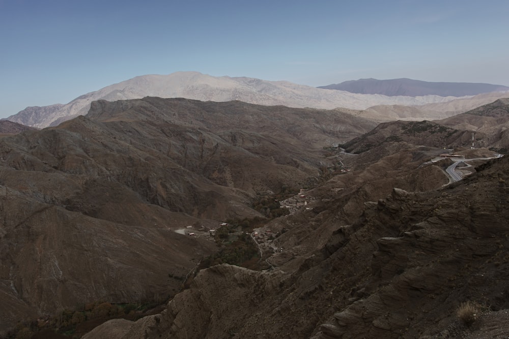 a view of the mountains from a high point of view