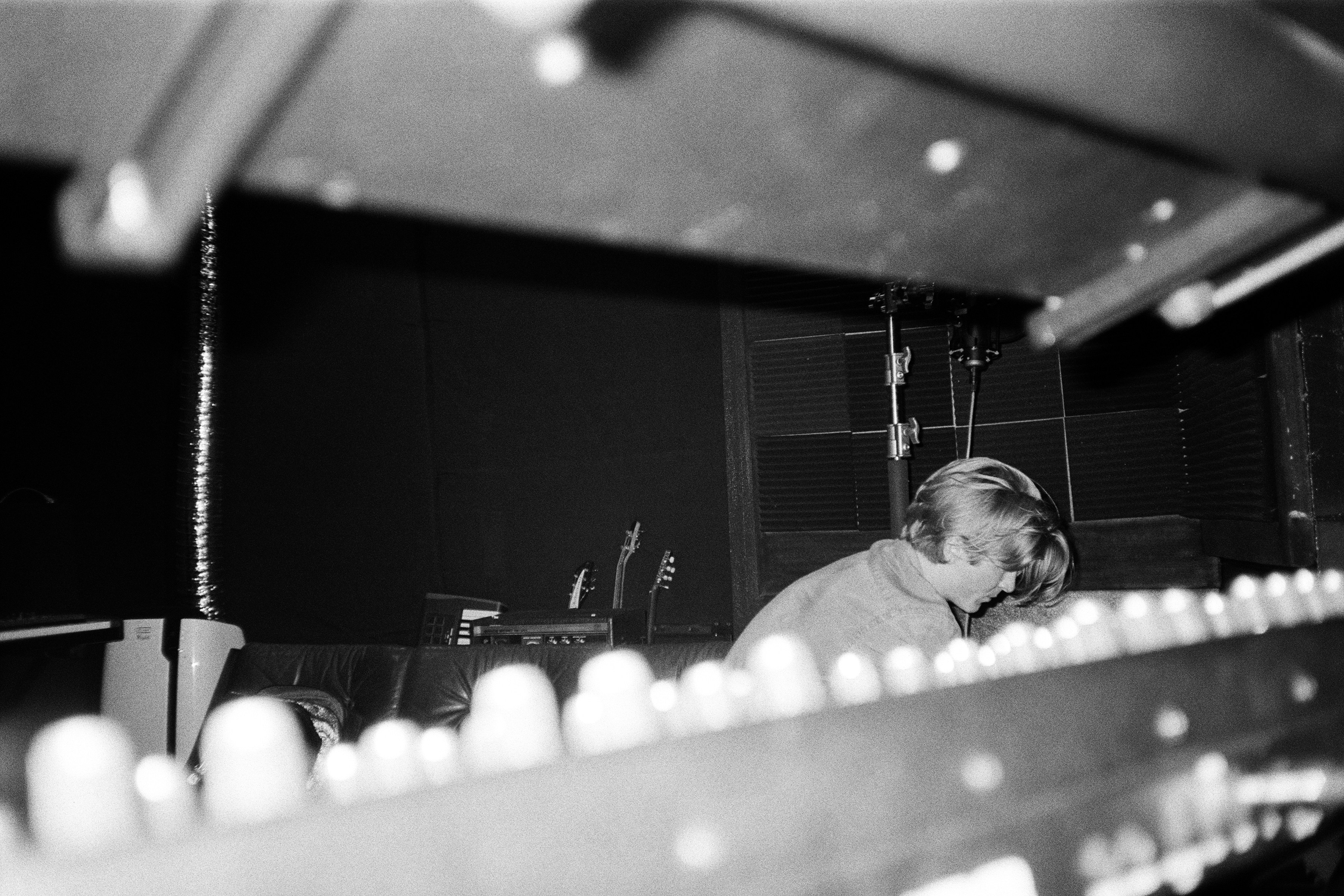 Little girl in front of mirror