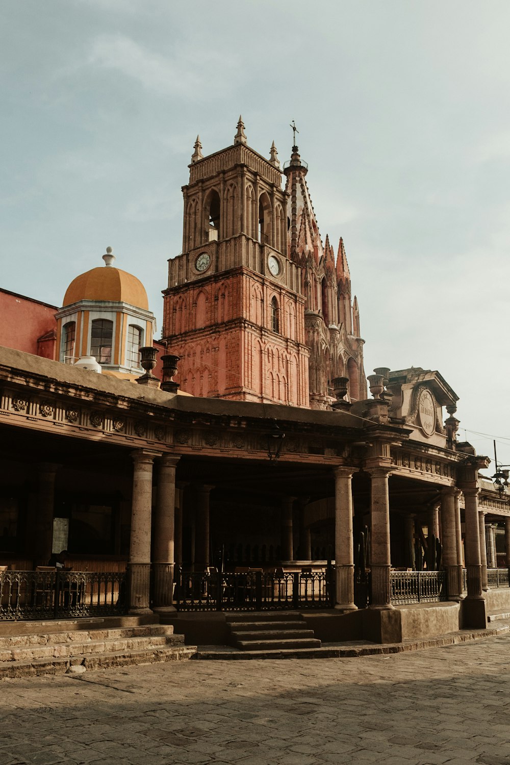 a large building with a clock tower on top of it