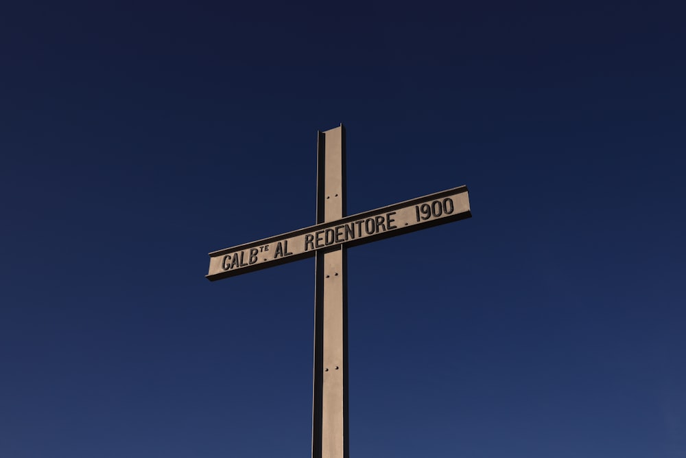a street sign on top of a metal pole