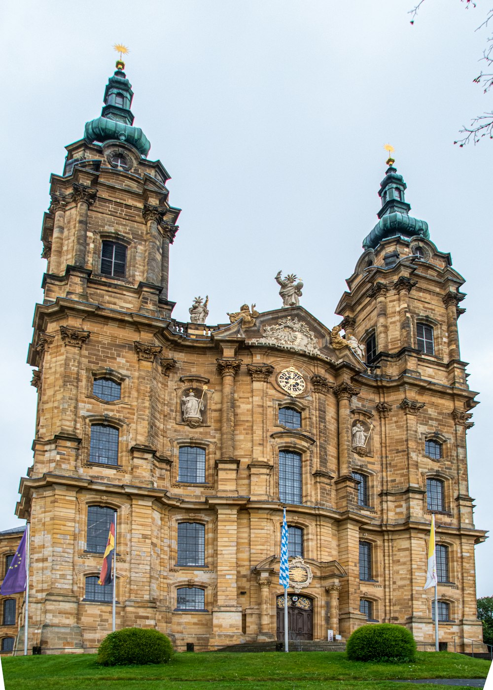 a large building with a clock tower on top of it