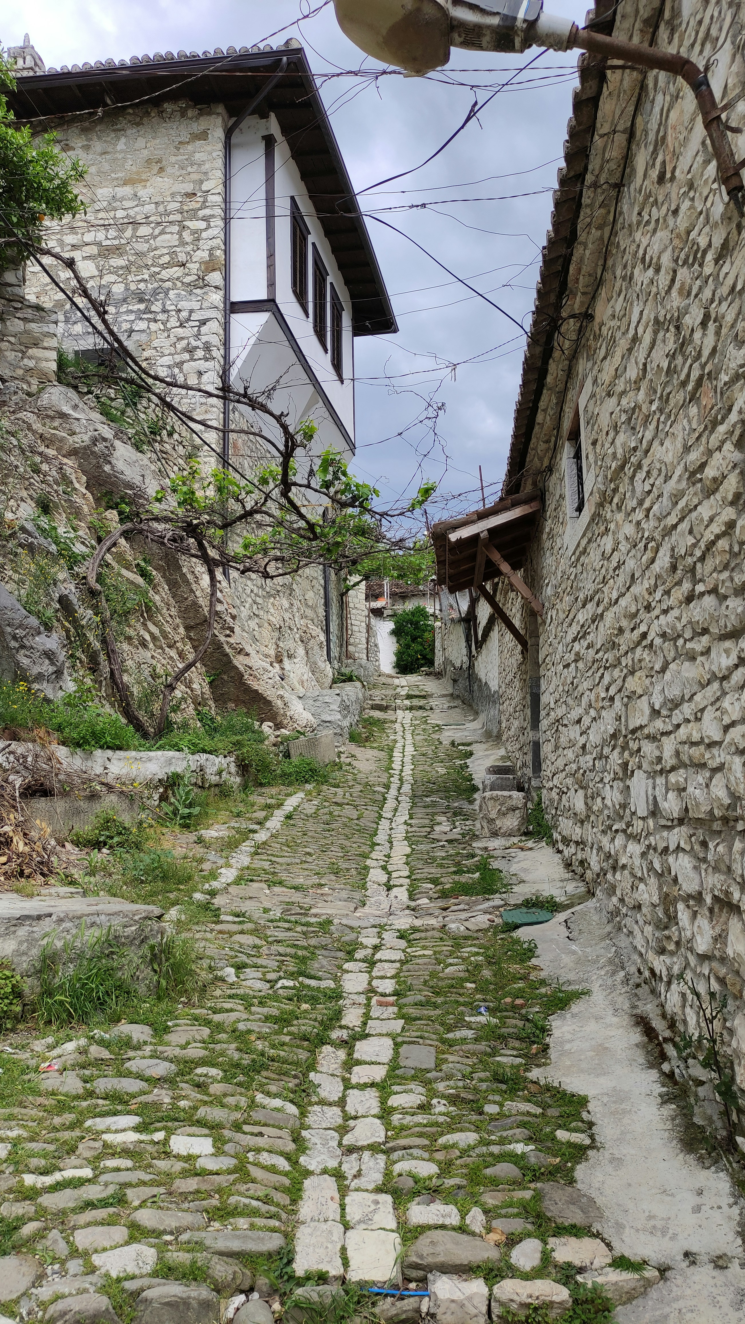 View of Gorica neighborhood in Berat, Albania