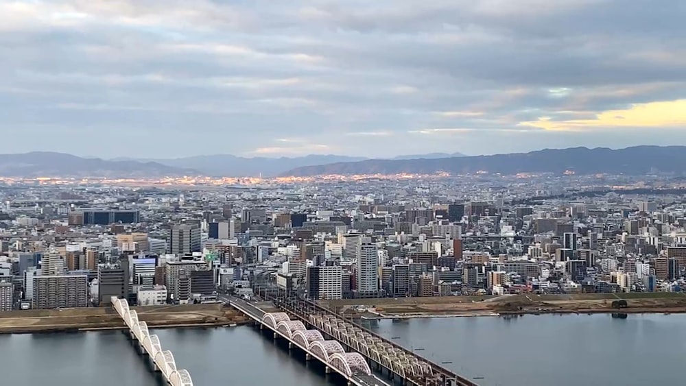 a large bridge over a large body of water