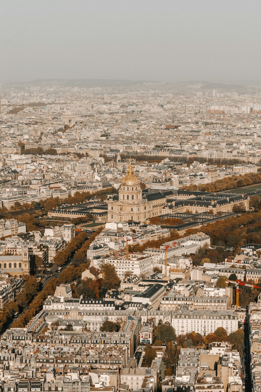 a view of the city of paris from the top of the eiffel tower