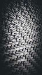 a black and white photo of a woven material