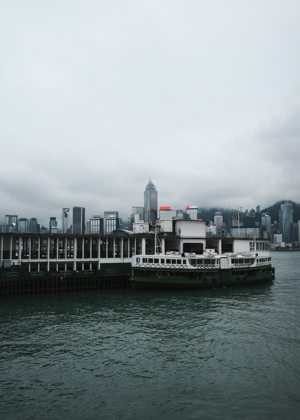 a large boat floating on top of a body of water