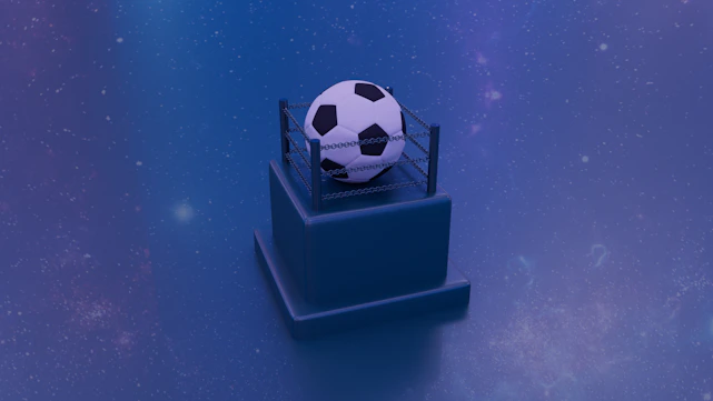 A vibrant illustration of a soccer ball surrounded by icons representing stats, culture, and controversy.