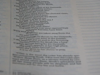 Close-up of a finely printed manuscript page with elegant typography and crisp margins.