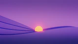 An elegant minimalist meditation app displaying a calming sunset scene.