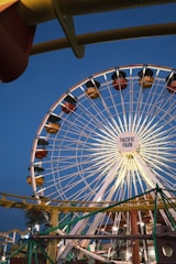 A Ferris wheel offering stunning views at the amusement park.