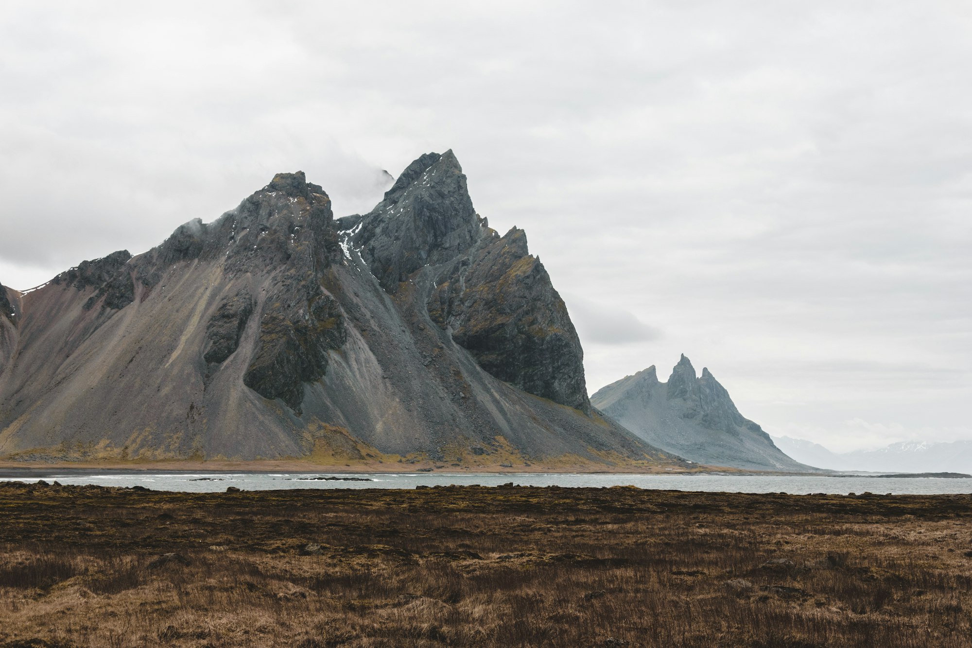 The peaks of Vestrahorn mountain in Iceland