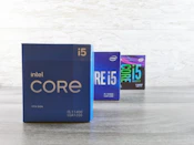 a box of intel core is sitting on a table