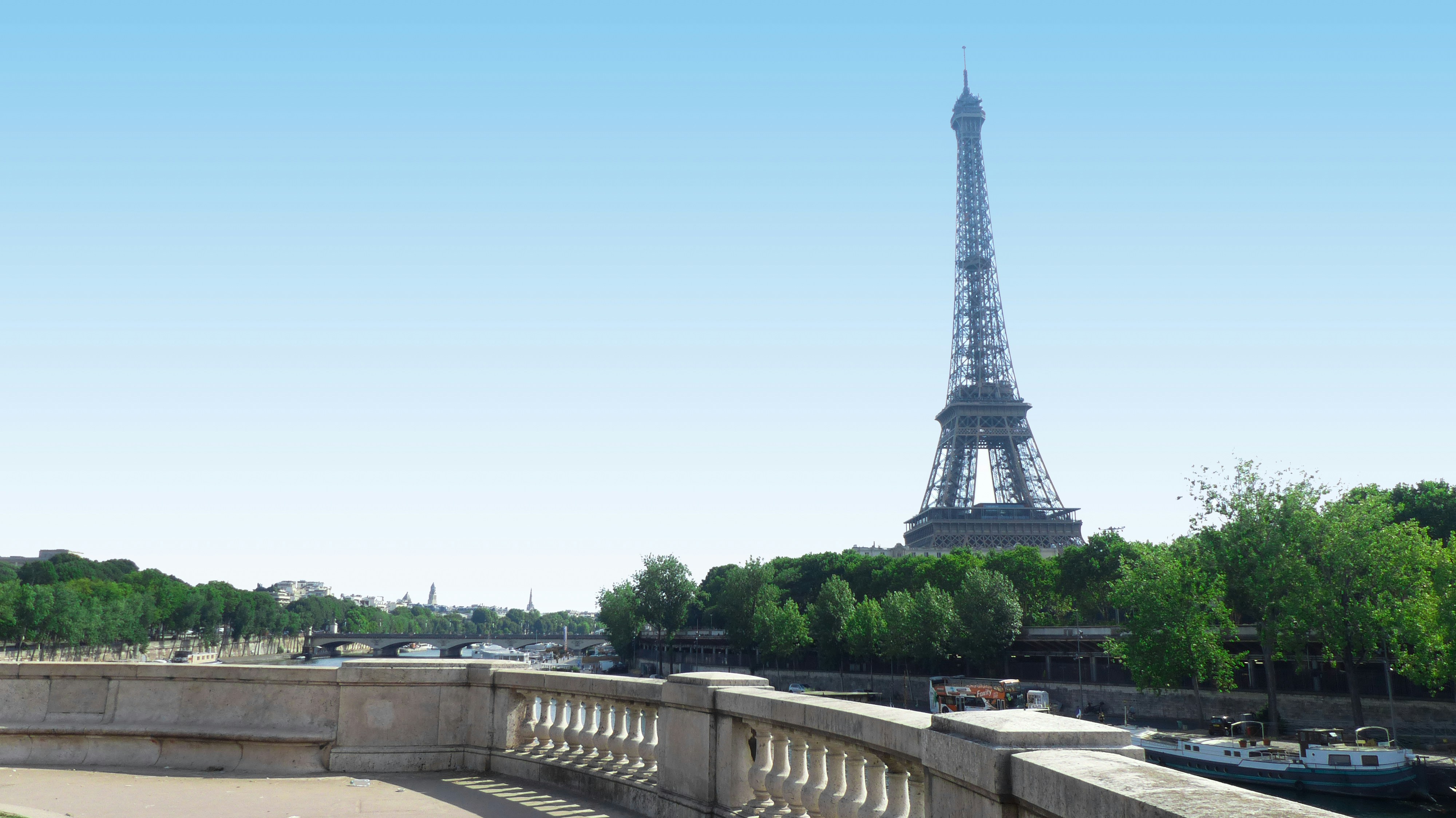 the eiffel tower towering over the city of paris