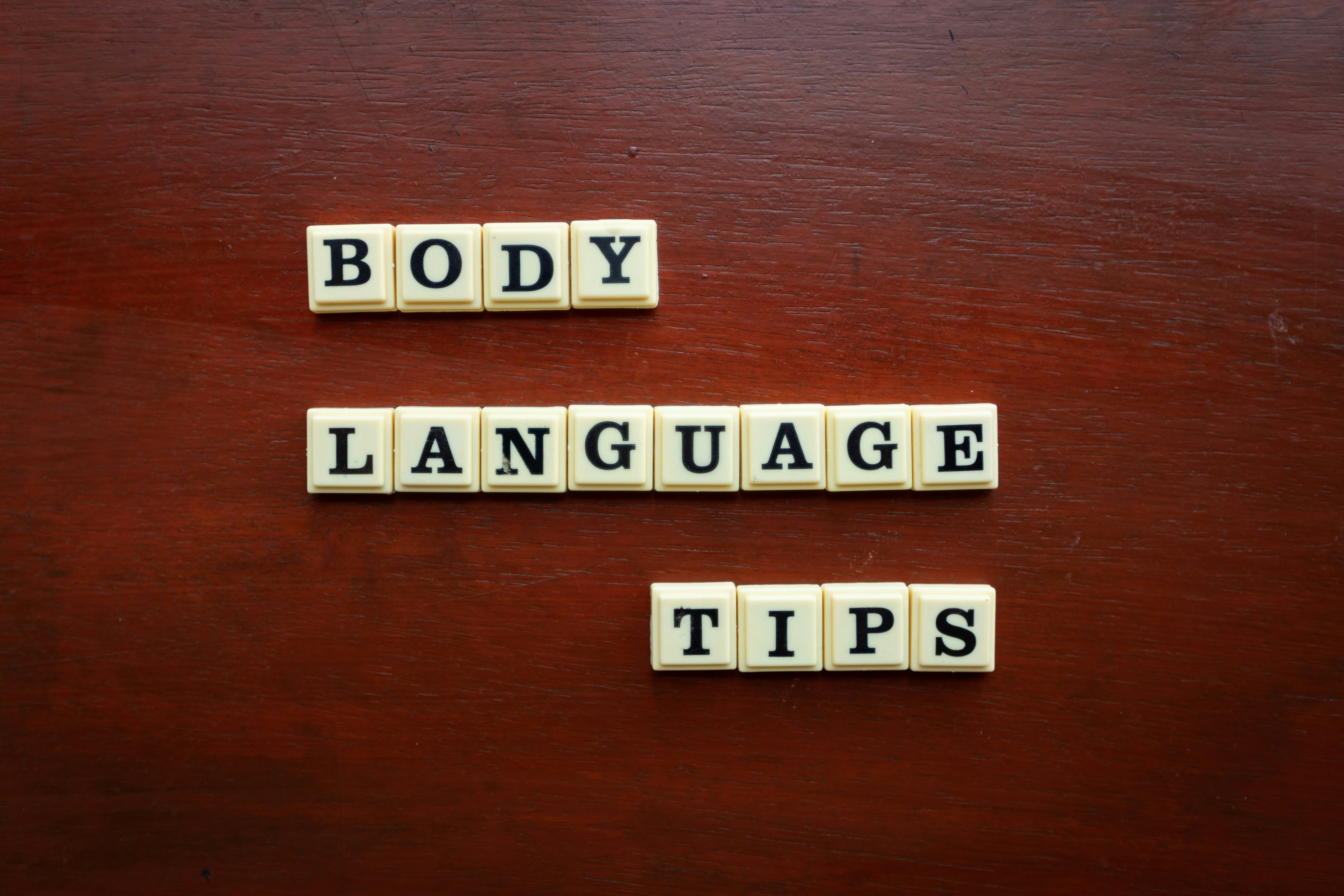 Body Language Tips Words