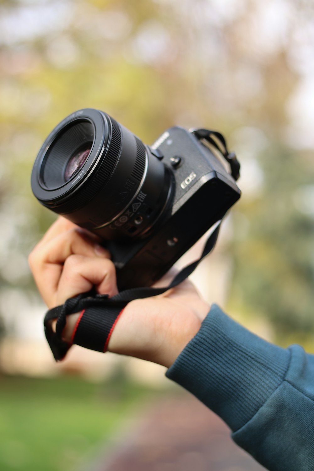 a person holding a camera in their hand