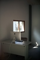 Interior view of a minimalist, elegant workspace.