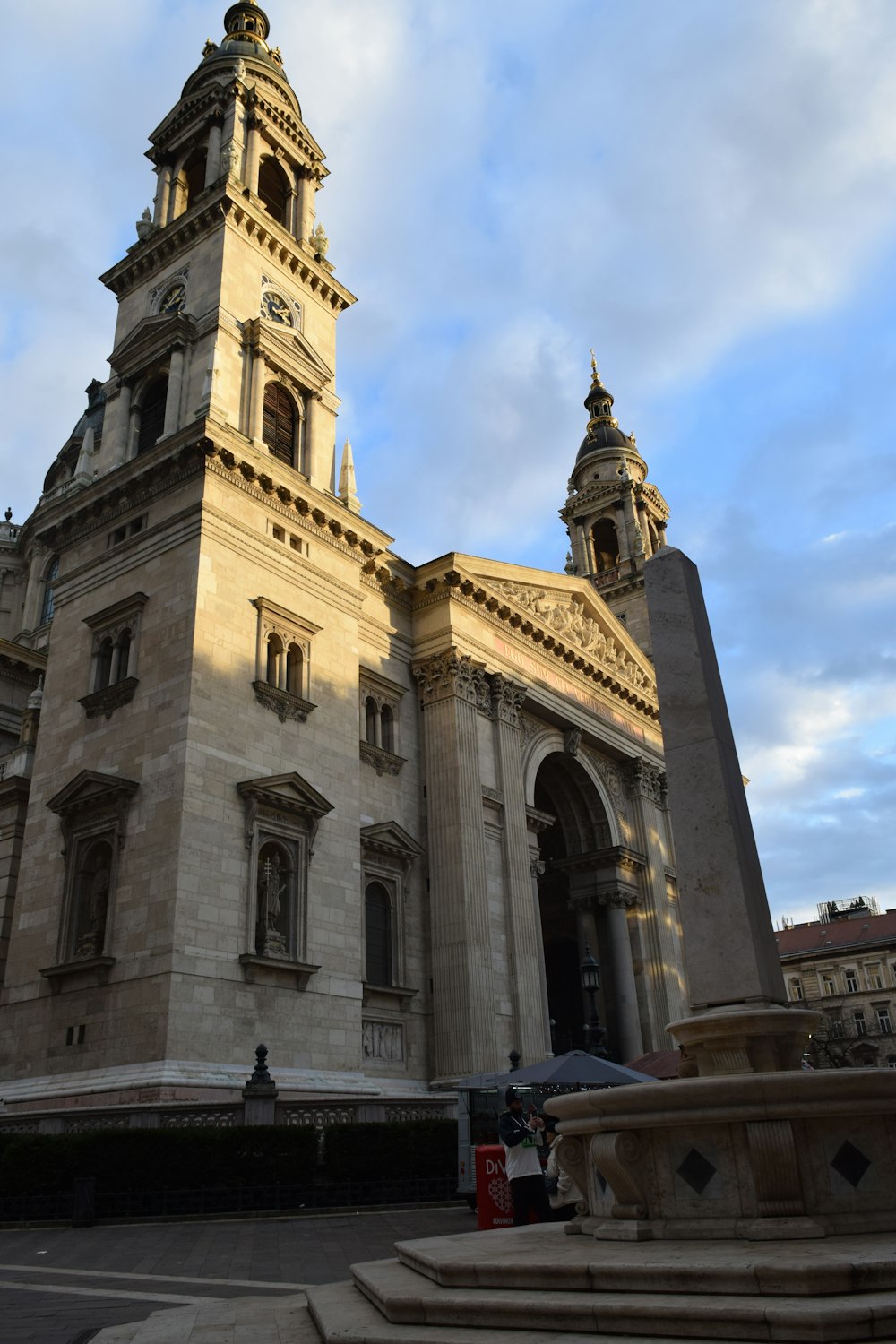 a large building with a clock tower on top of it