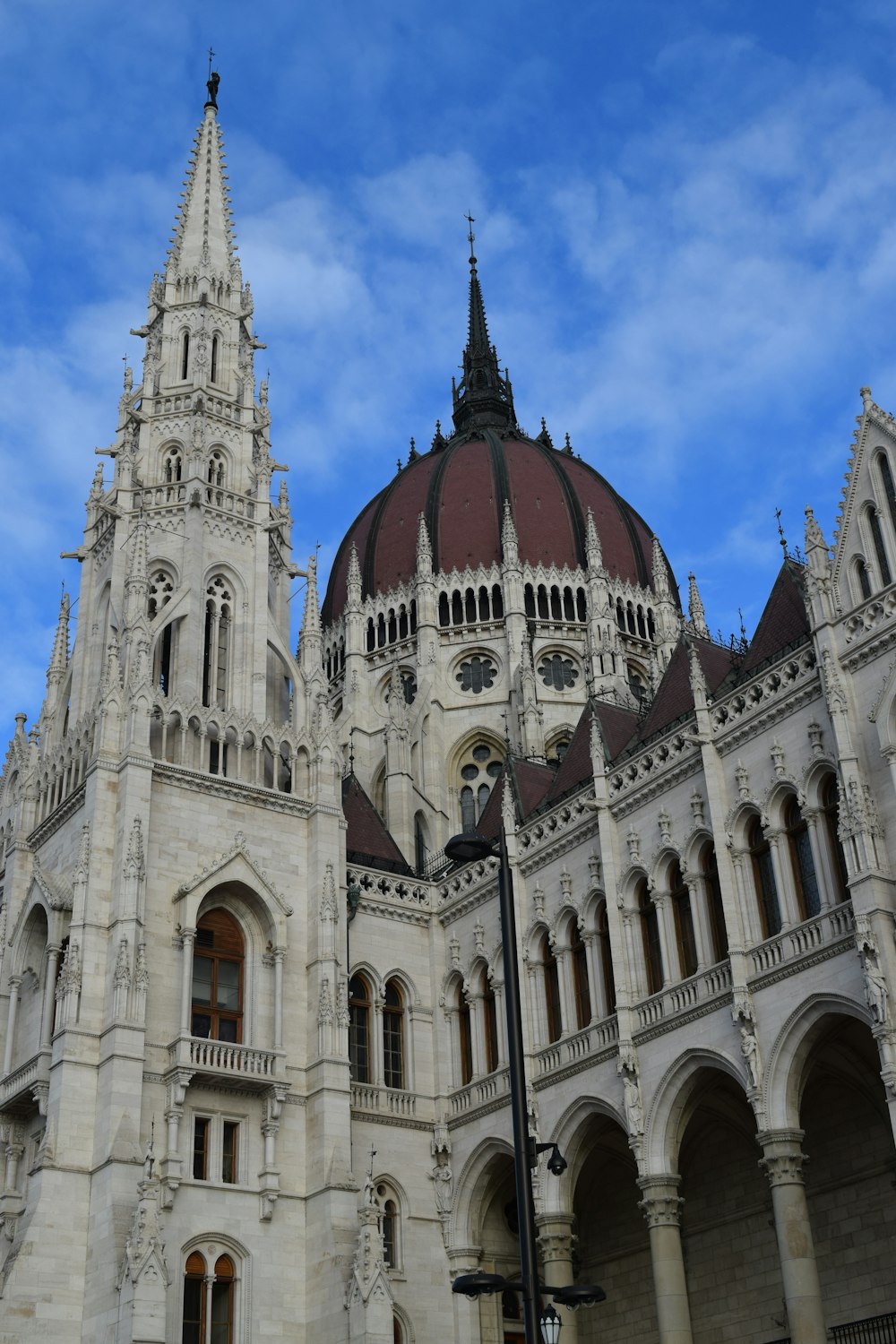 a large building with a clock on the front of it