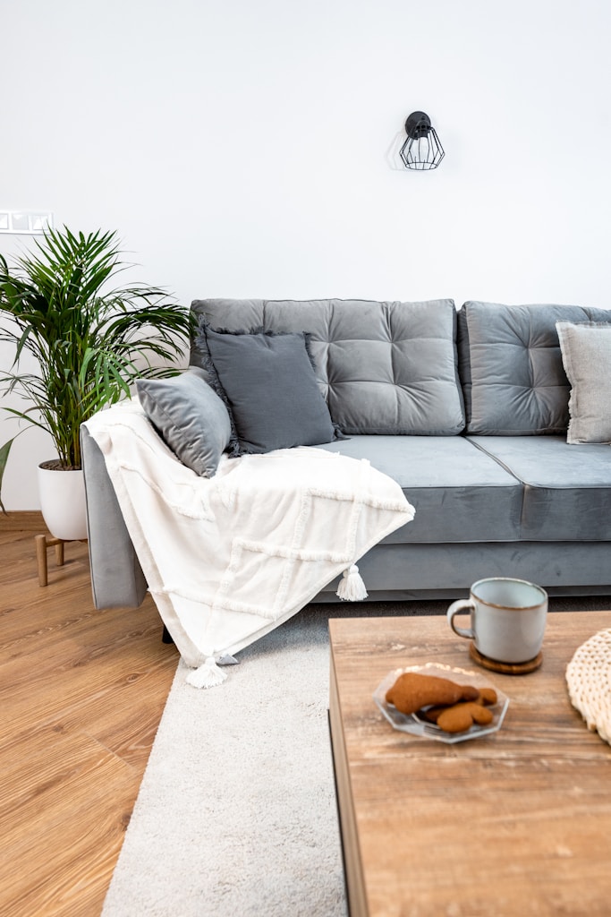 Taupe Fringe Throw