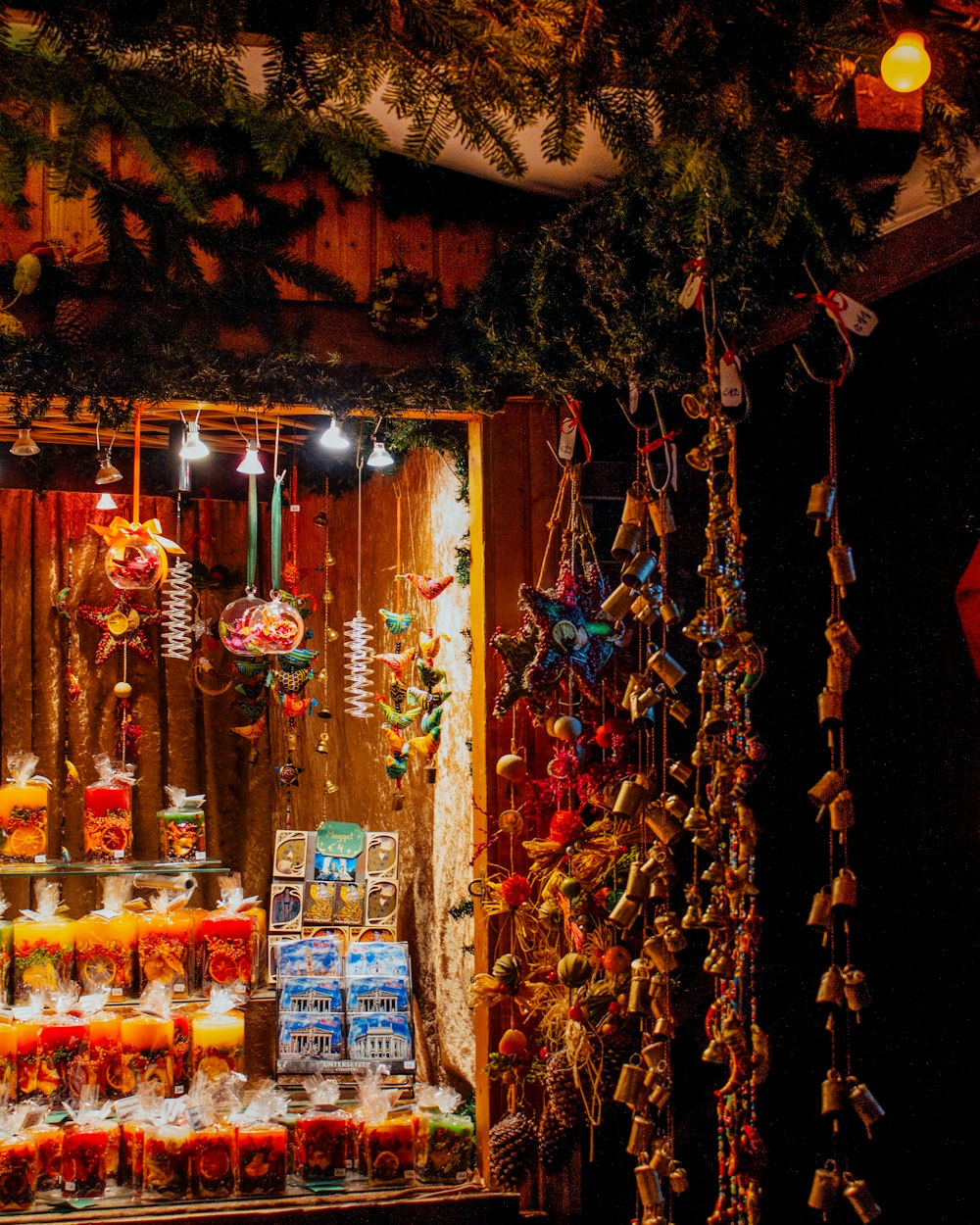 a display of candy and candies in a store