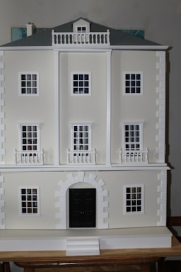 Close-up 3D view of architectural details on a luxury villa