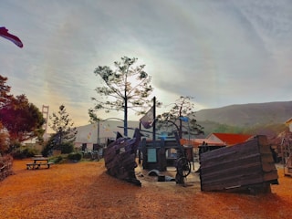 A vibrant pirate boat play area with children pretending to sail the seas.