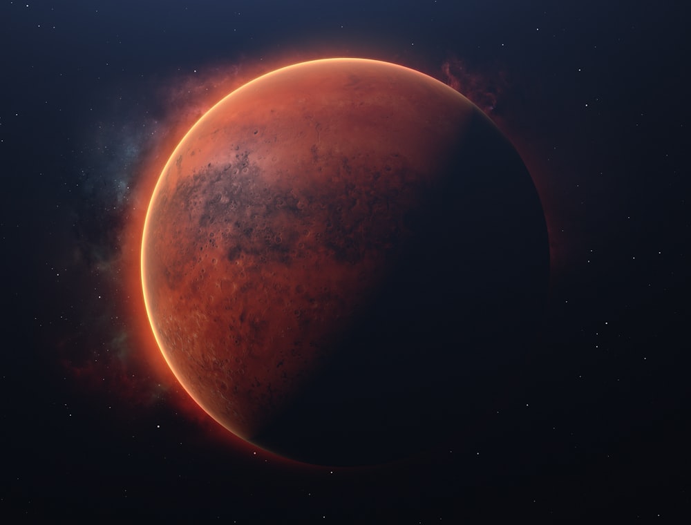 an artist's rendering of a red dwarf star