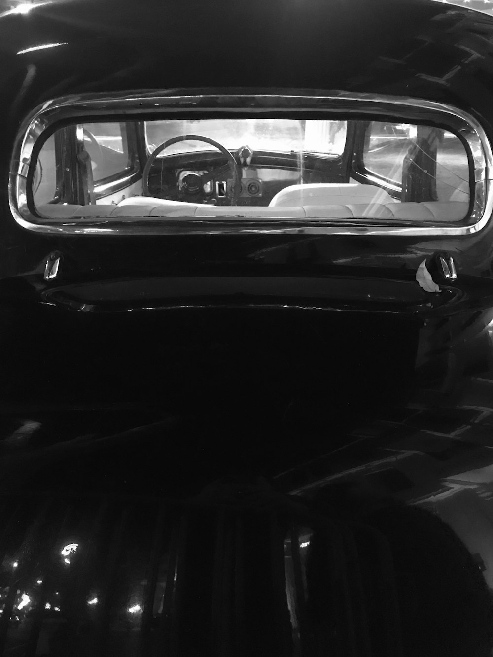 a close up of a car mirror on a car