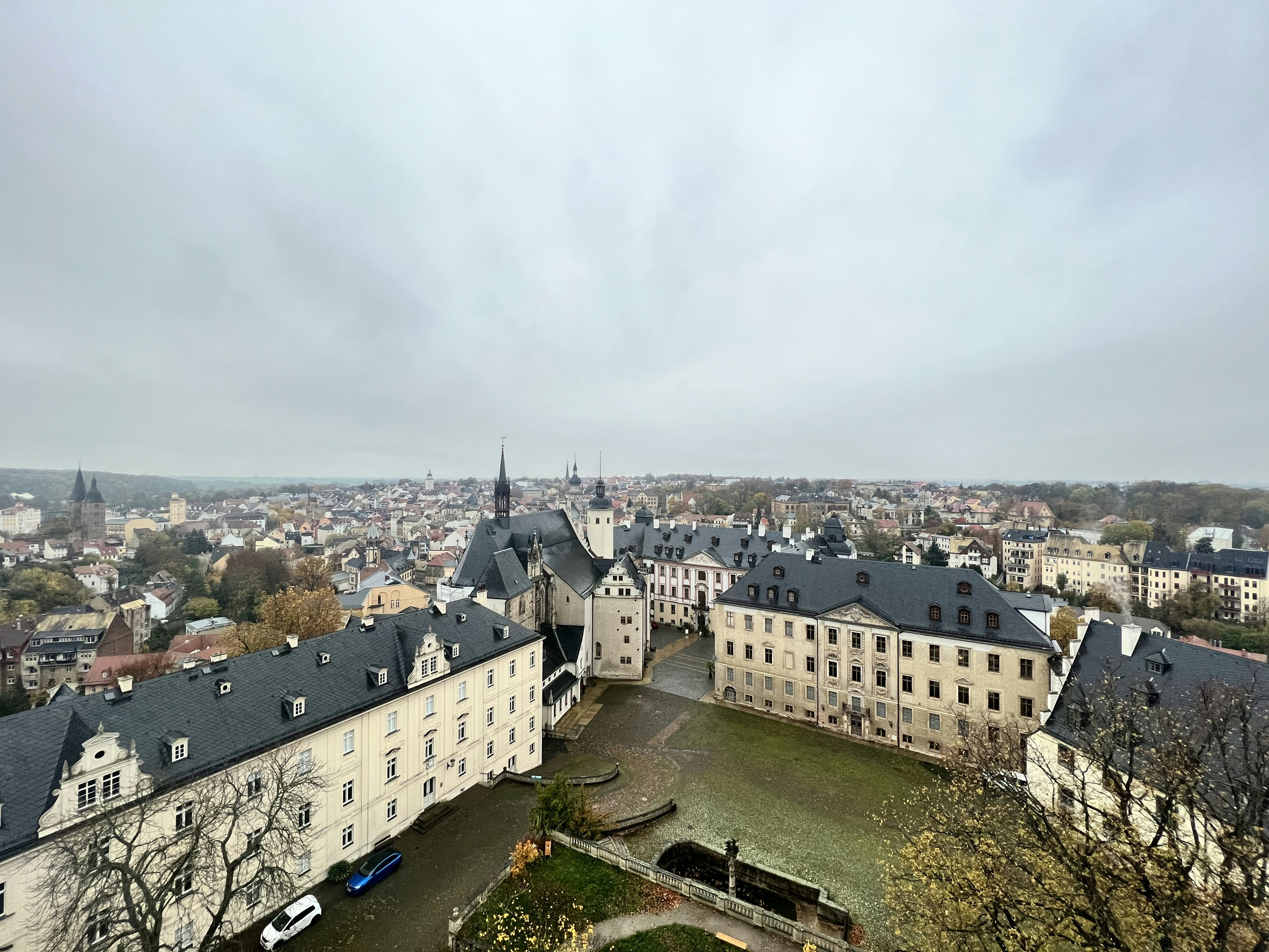 a view of a city from a high point of view