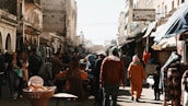 Locals enjoying a traditional market day in Al-Mazar Al-Shamali.