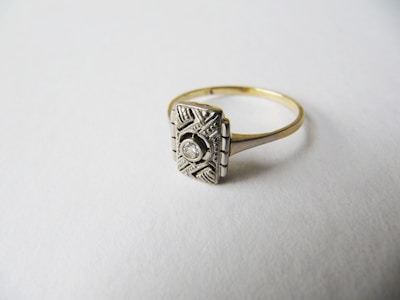 An elegant ring featuring a large sapphire.