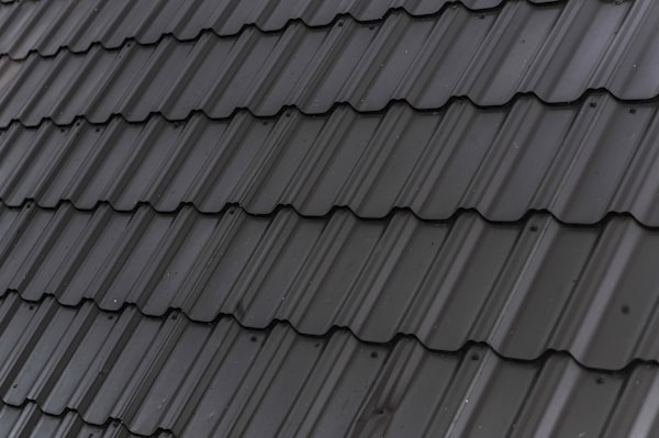 Roof tiles close-up
