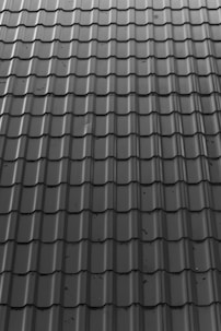 a black and white photo of a roof