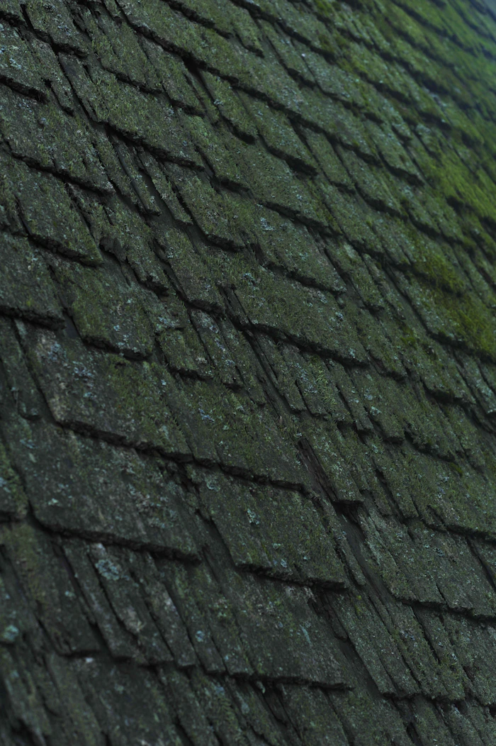 Close-up roof repair work
