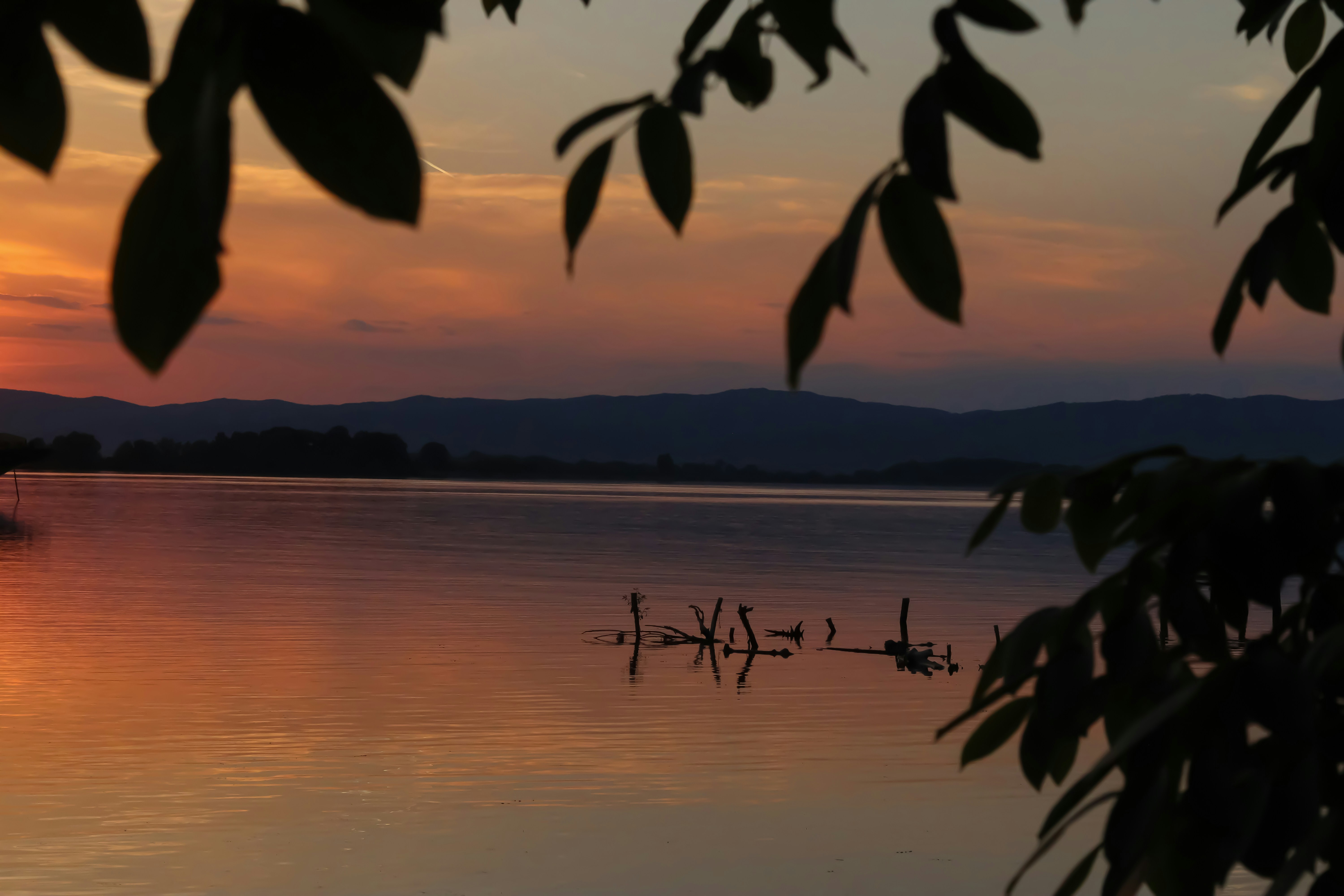 Sunset Over the Lake