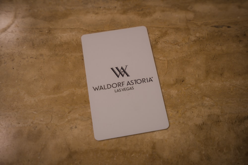 a close up of a business card on a table