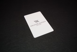 a close up of a business card on a table