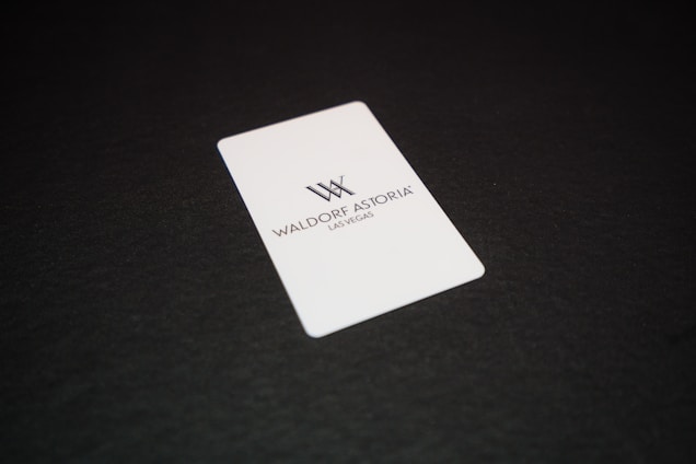 a close up of a business card on a table