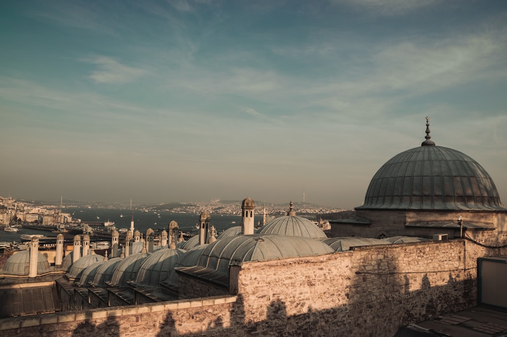 a view of a city from the top of a building