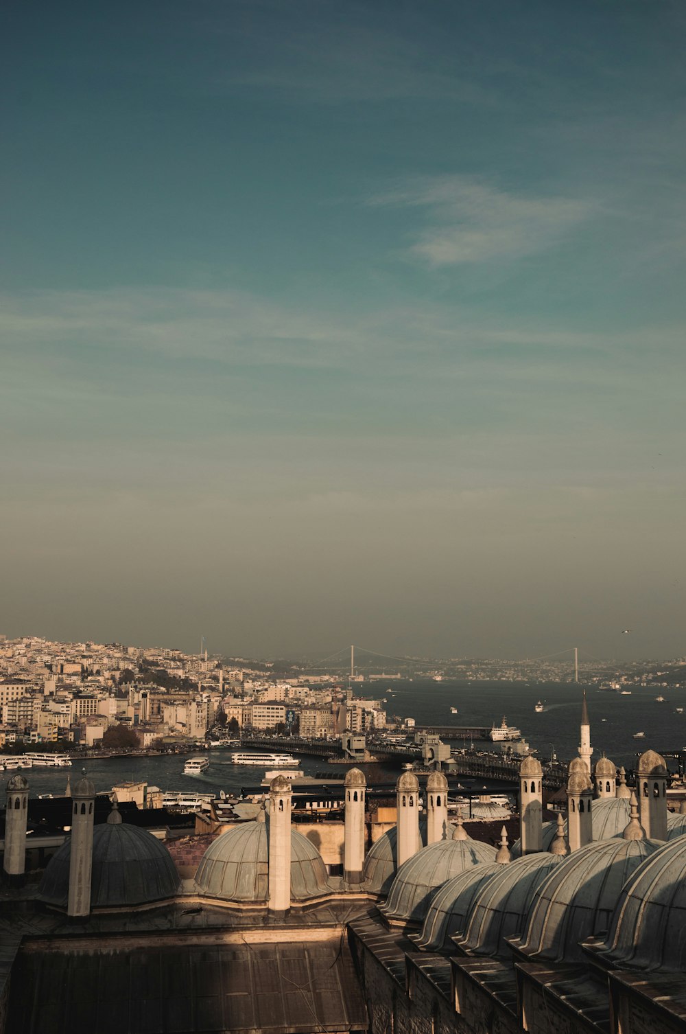 a view of a city from the top of a building