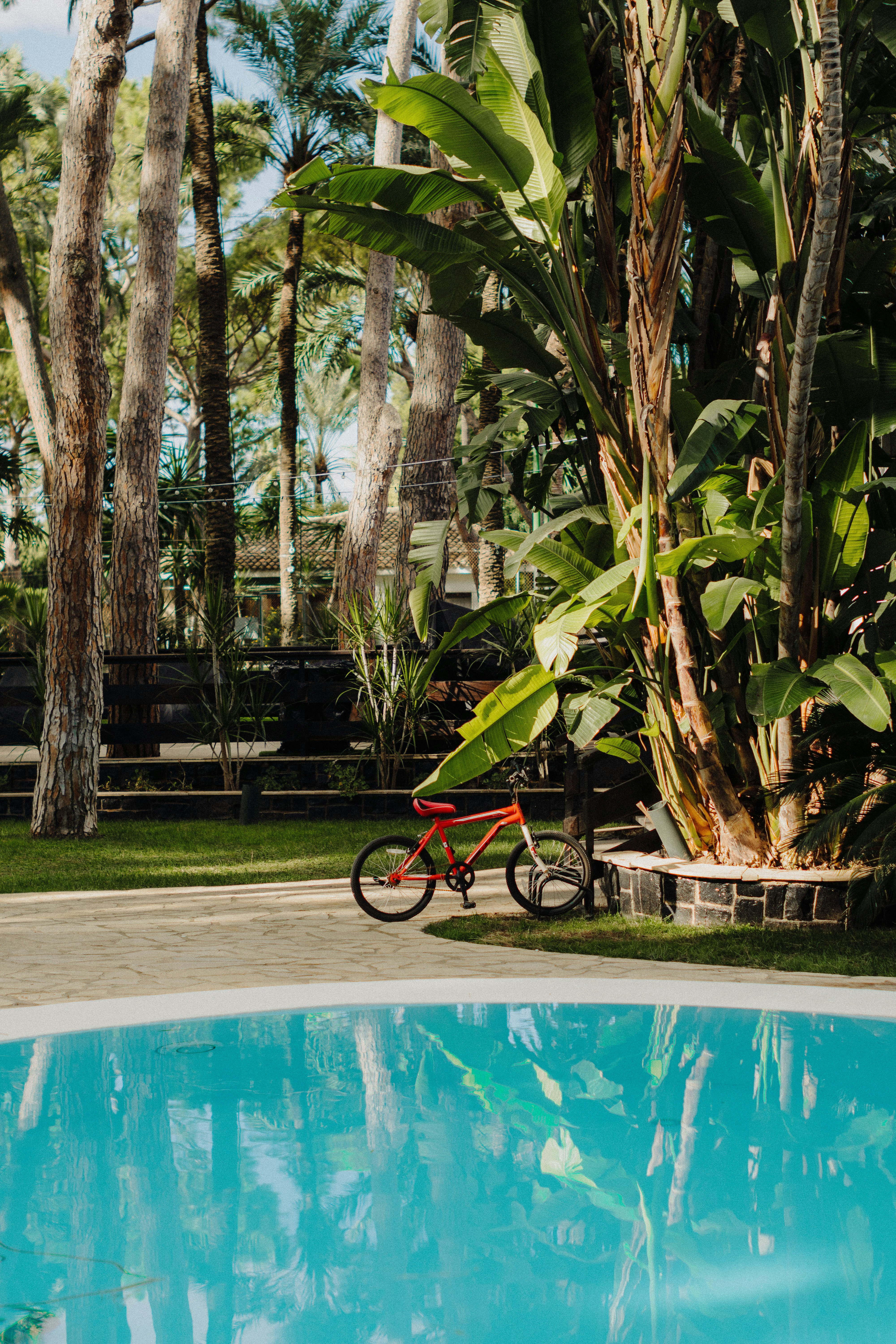 A romantic spa setup for a couple with candles and petals.