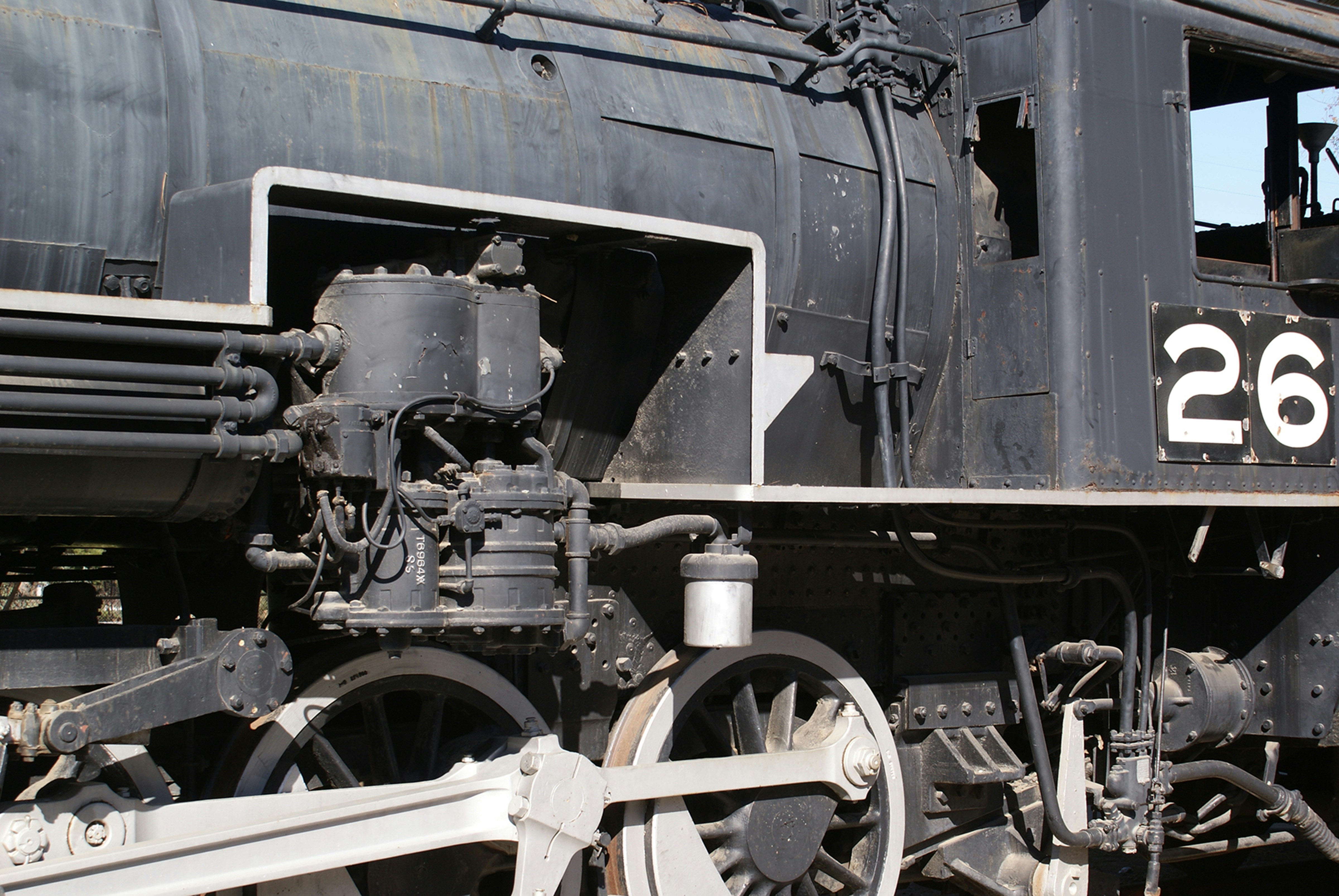 a close up of a train on a train track