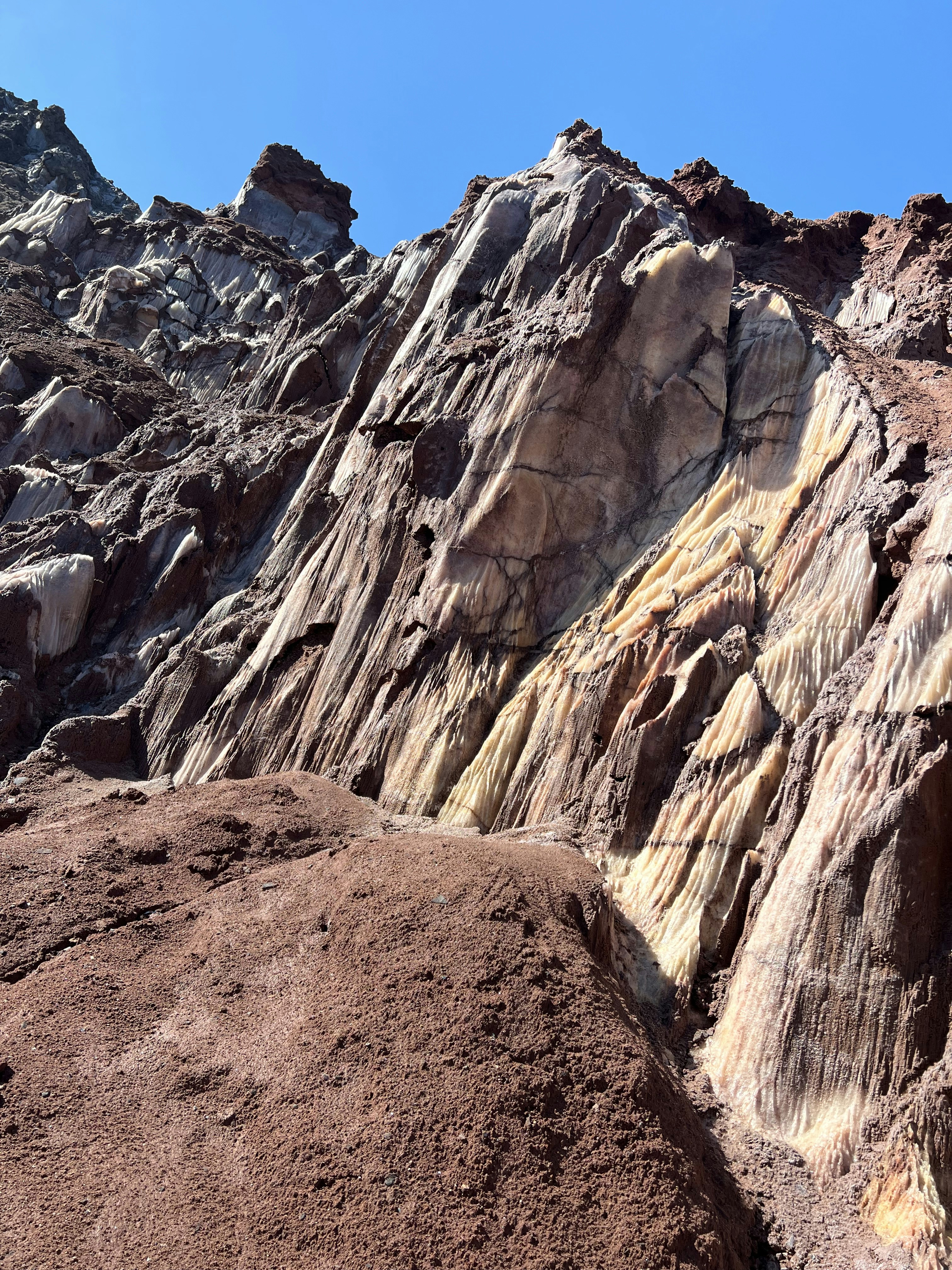 A rock formation with a blue sky in the background photo – Free Rock ...