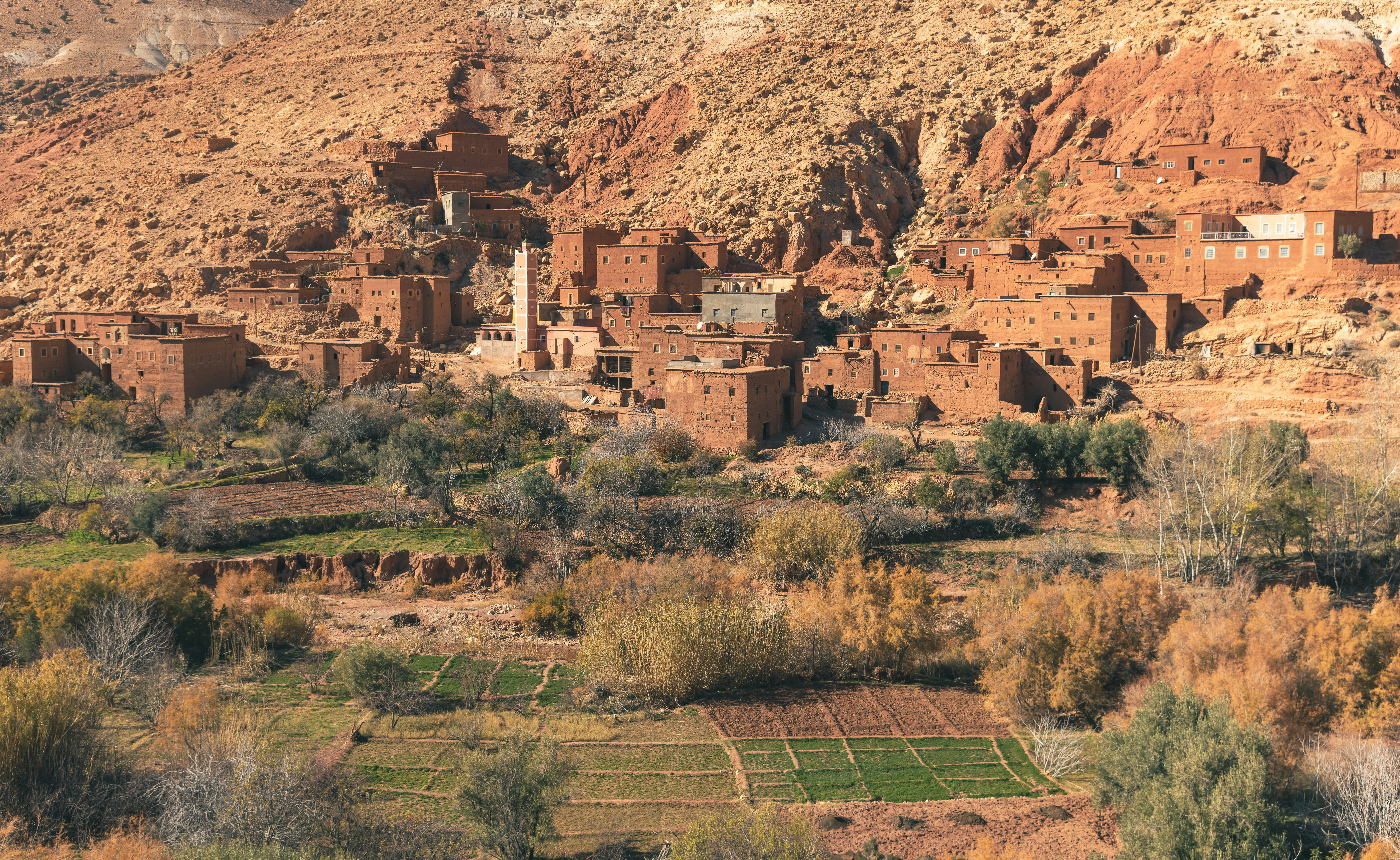 A village in the middle of a desert