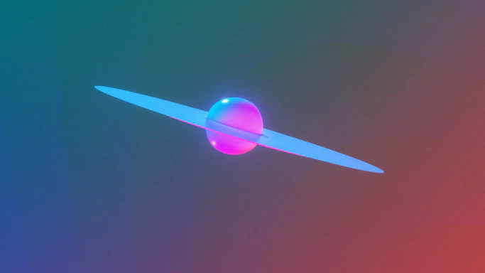 A glowing pink 3D envelope icon floating gently against a soft black background with neon pink highlights.