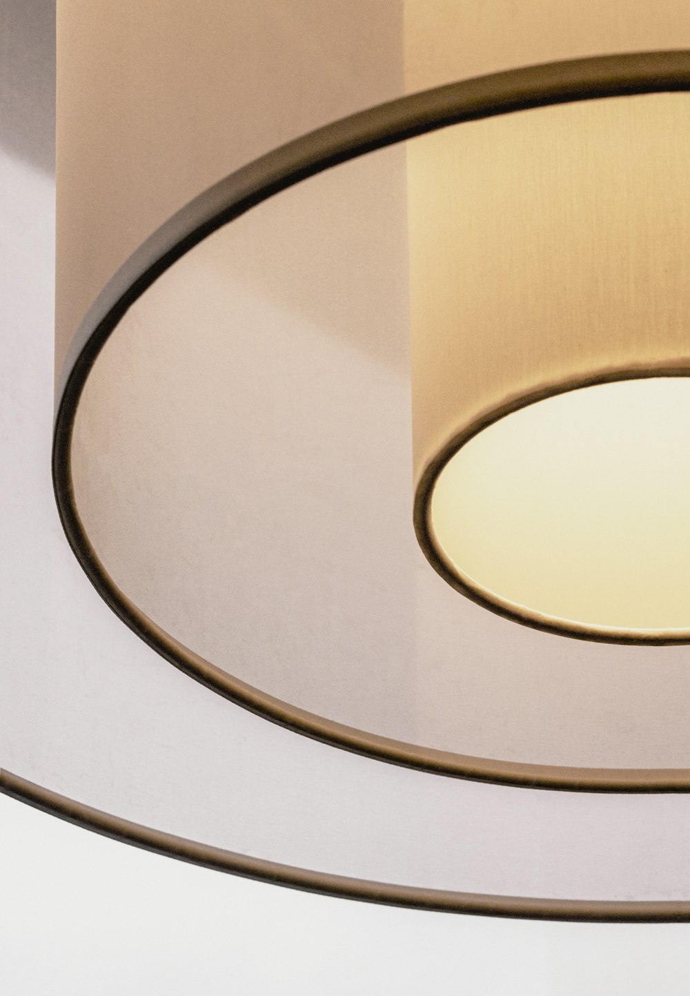 a close up of a circular light fixture