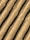 Close-up view of corrugated cardboard with parallel ridges and a textured surface in an earthy beige color.